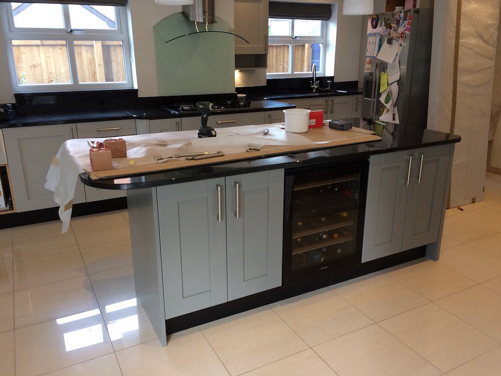 Resprayed Maple kitchen in Bramhall - After